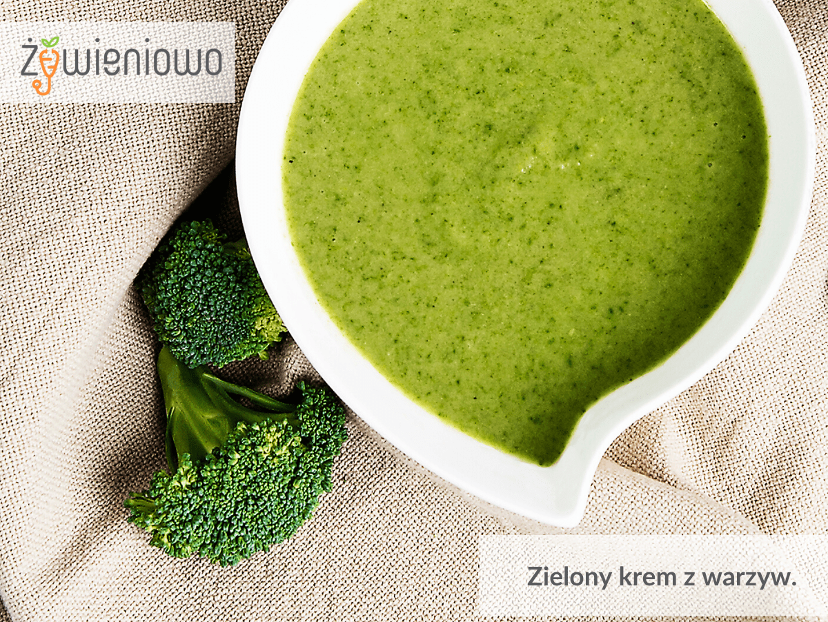 Zielony krem z&nbsp;warzyw.